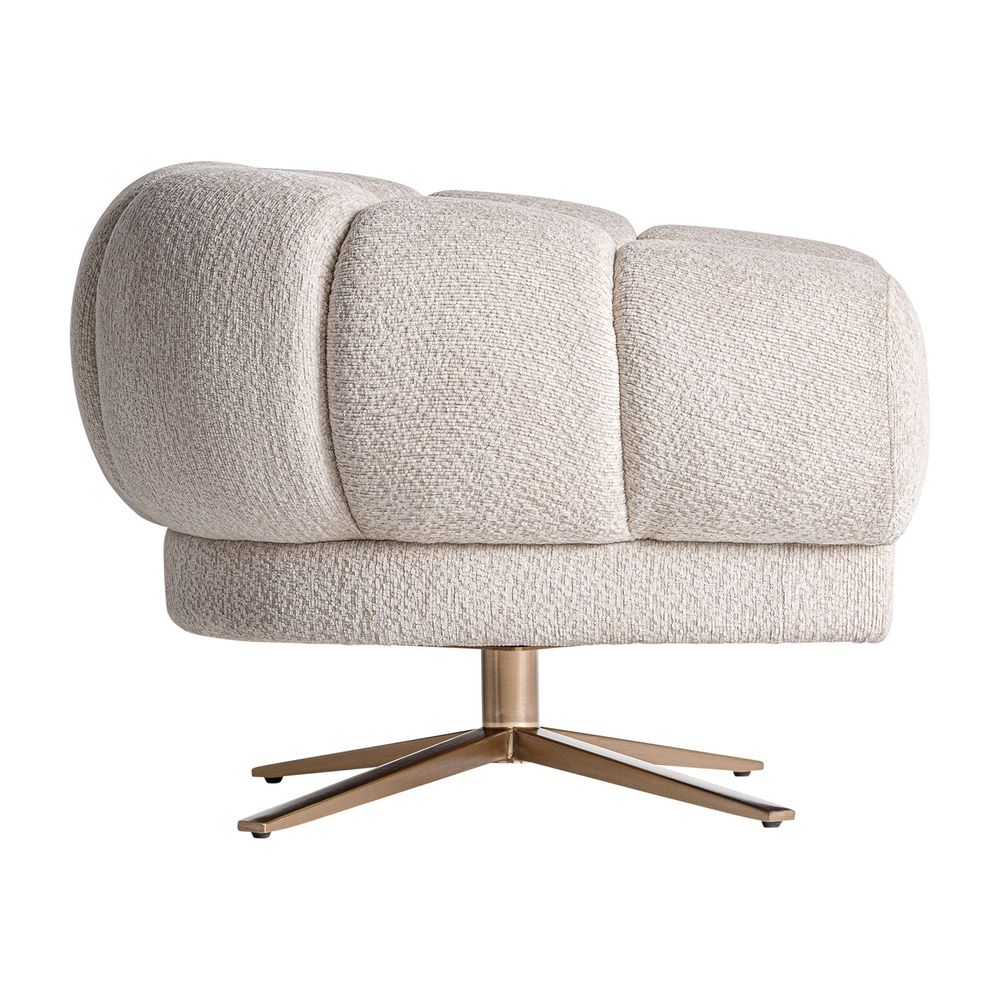 Fauteuils - Fauteuil en velours blanc cassé 95x84x68 cm - VICAL