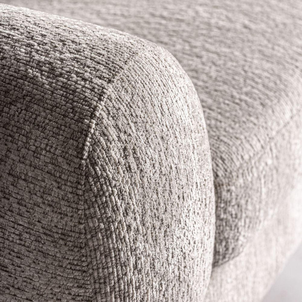 Fauteuils - Fauteuil en velours blanc cassé 95x84x68 cm - VICAL