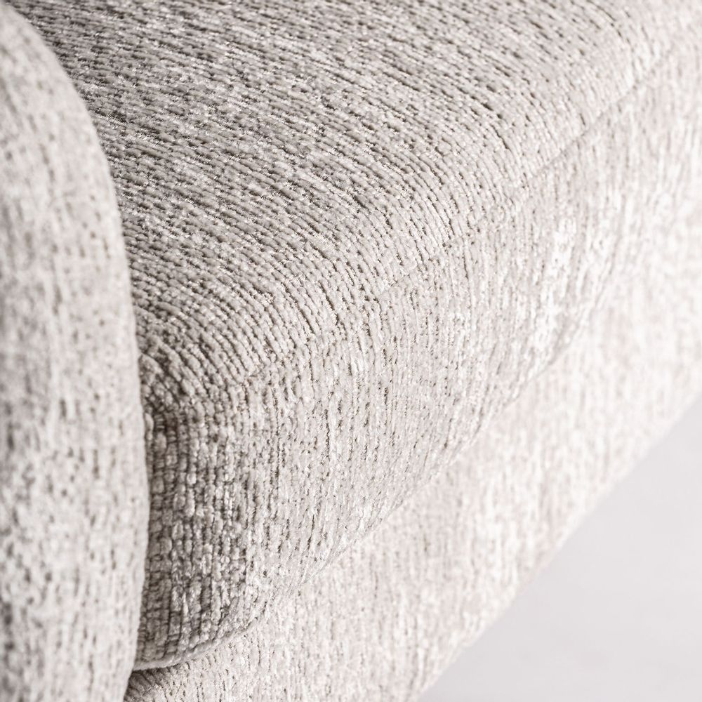 Fauteuils - Fauteuil en velours blanc cassé 95x84x68 cm - VICAL
