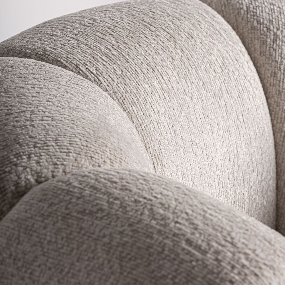 Fauteuils - Fauteuil en velours blanc cassé 95x84x68 cm - VICAL