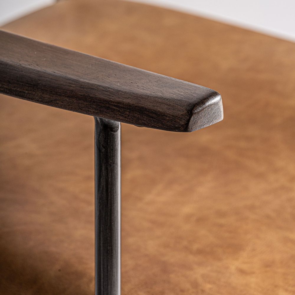 Fauteuils - Fauteuil en peau marron 62x70x81 cm - VICAL