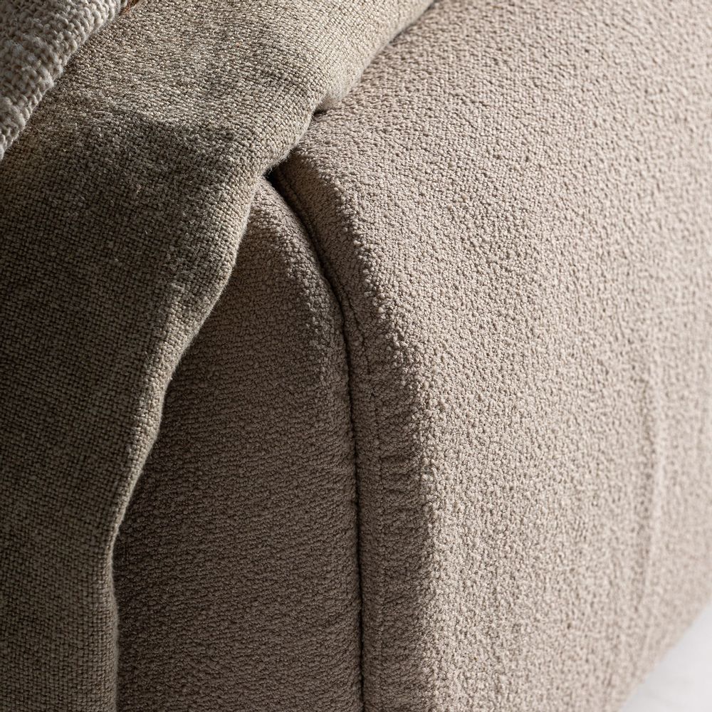 Beds - Beige linen bed 253x224x103 cm - VICAL