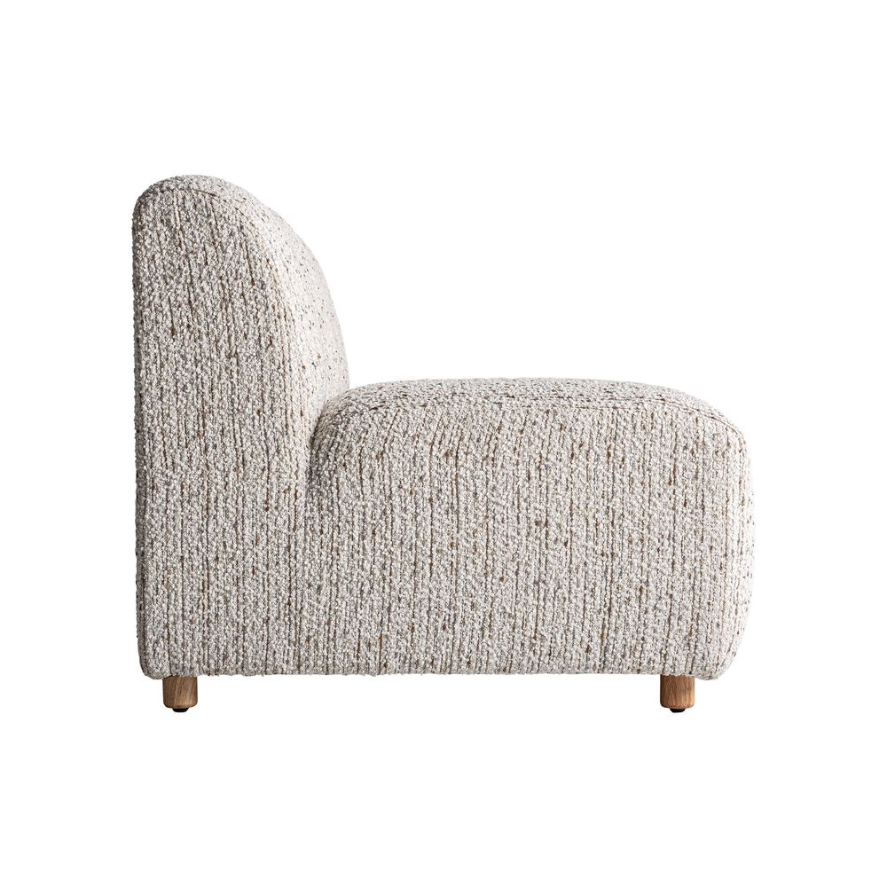 Sofas - Central sofa module in light brown pine wood 122x82x76 cm - VICAL