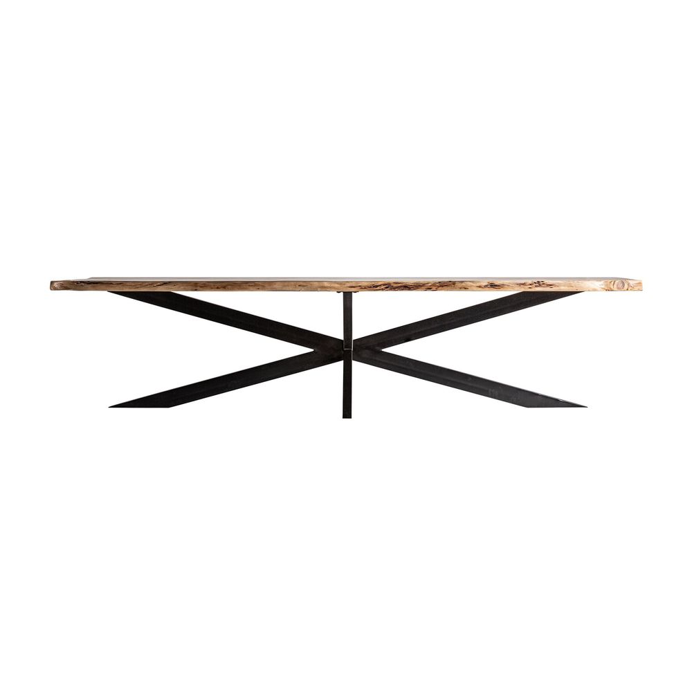 Dining Tables - Living room table in black acacia wood 320x110x77 cm - VICAL