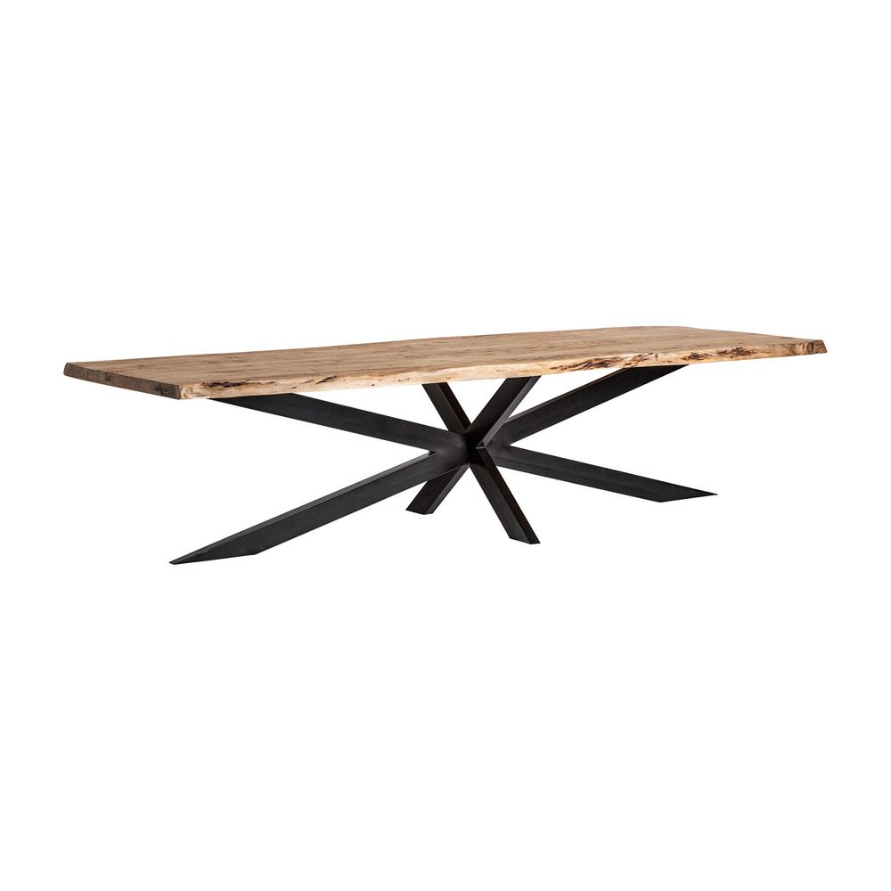 Dining Tables - Living room table in black acacia wood 320x110x77 cm - VICAL