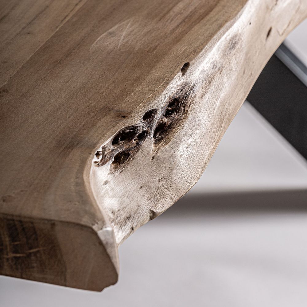 Dining Tables - Living room table in black acacia wood 320x110x77 cm - VICAL