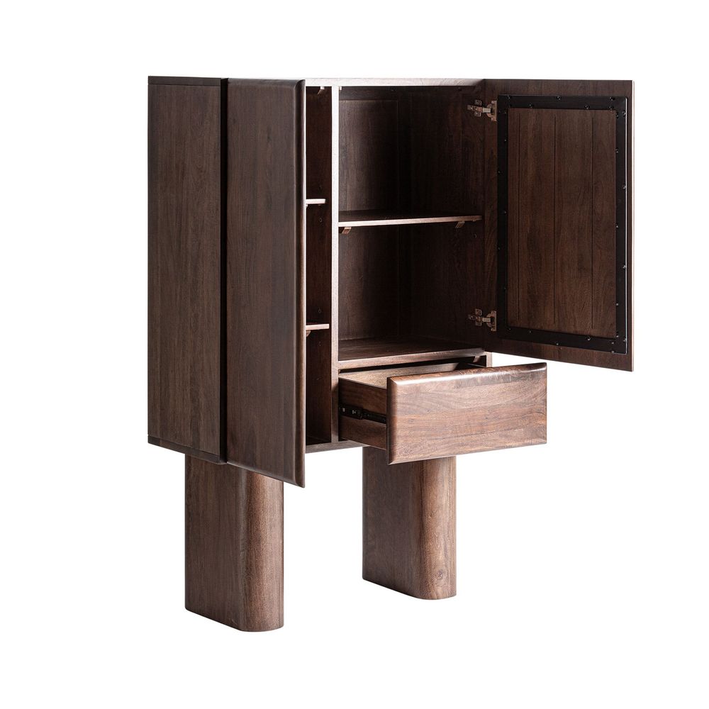 Armoires - Armoire en bois de mangue marron 100x45x160 cm - VICAL