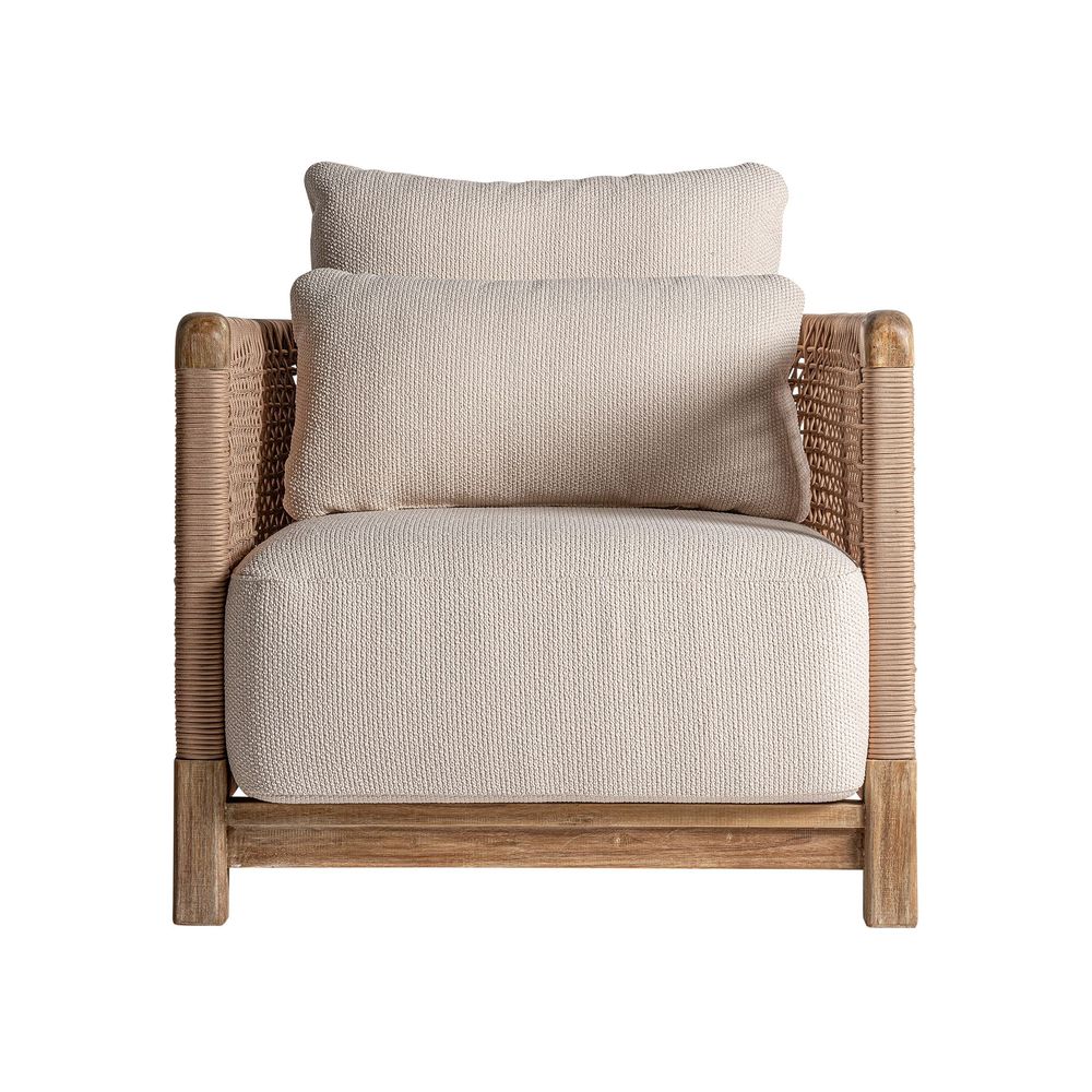 Armchairs - Brown railway wooden armchair 85x88x88 cm - VICAL