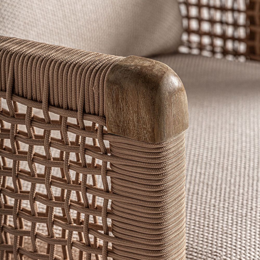 Armchairs - Brown railway wooden armchair 85x88x88 cm - VICAL