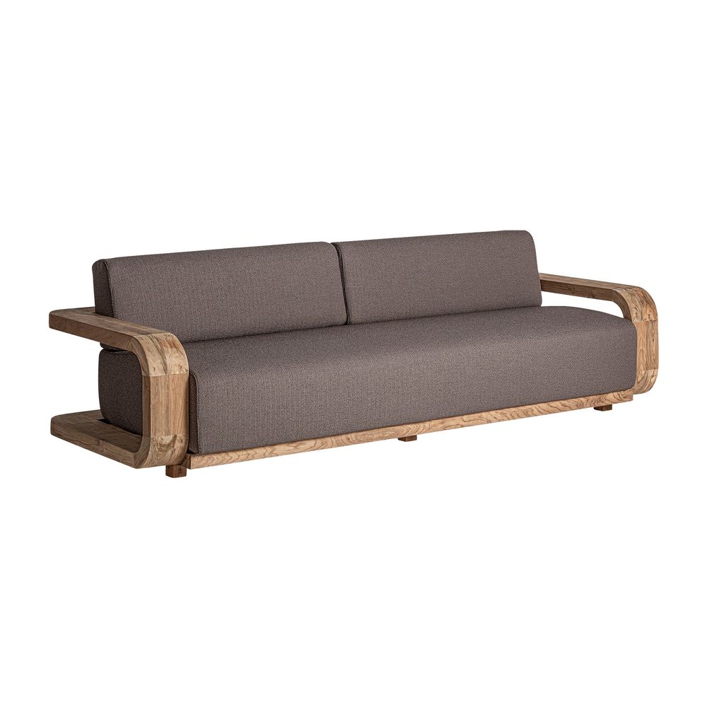 Sofas - Brown railway wooden sofa 270x100x84 cm - VICAL