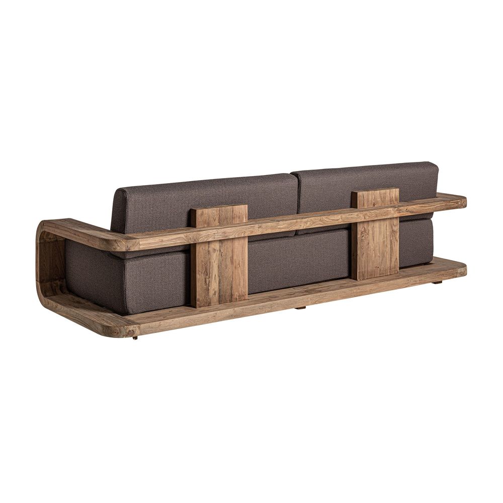 Sofas - Brown railway wooden sofa 270x100x84 cm - VICAL