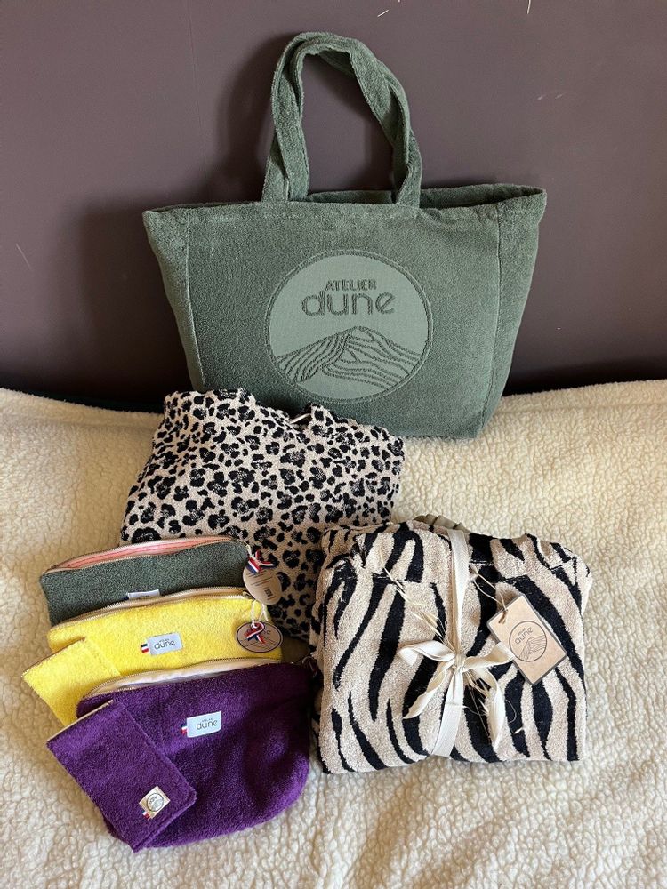 Sacs et cabas - Maxi Totebag - sac week end - coton BIO - Sauge - ATELIER DUNE