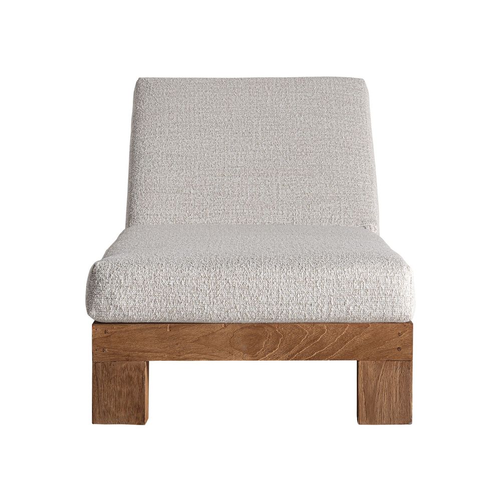 Canapés - Chaise longue en bois de teck marron 200x60x35 cm - VICAL