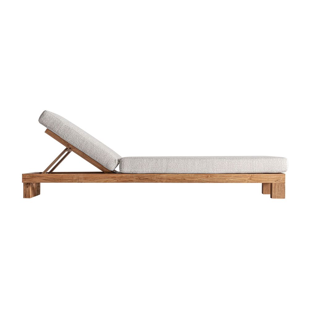 Canapés - Chaise longue en bois de teck marron 200x60x35 cm - VICAL