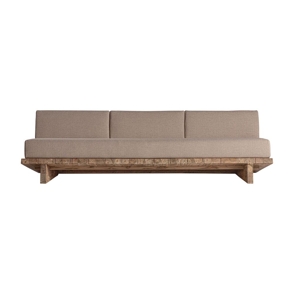 Sofas - Brown railway wooden sofa 265x101x80 cm - VICAL