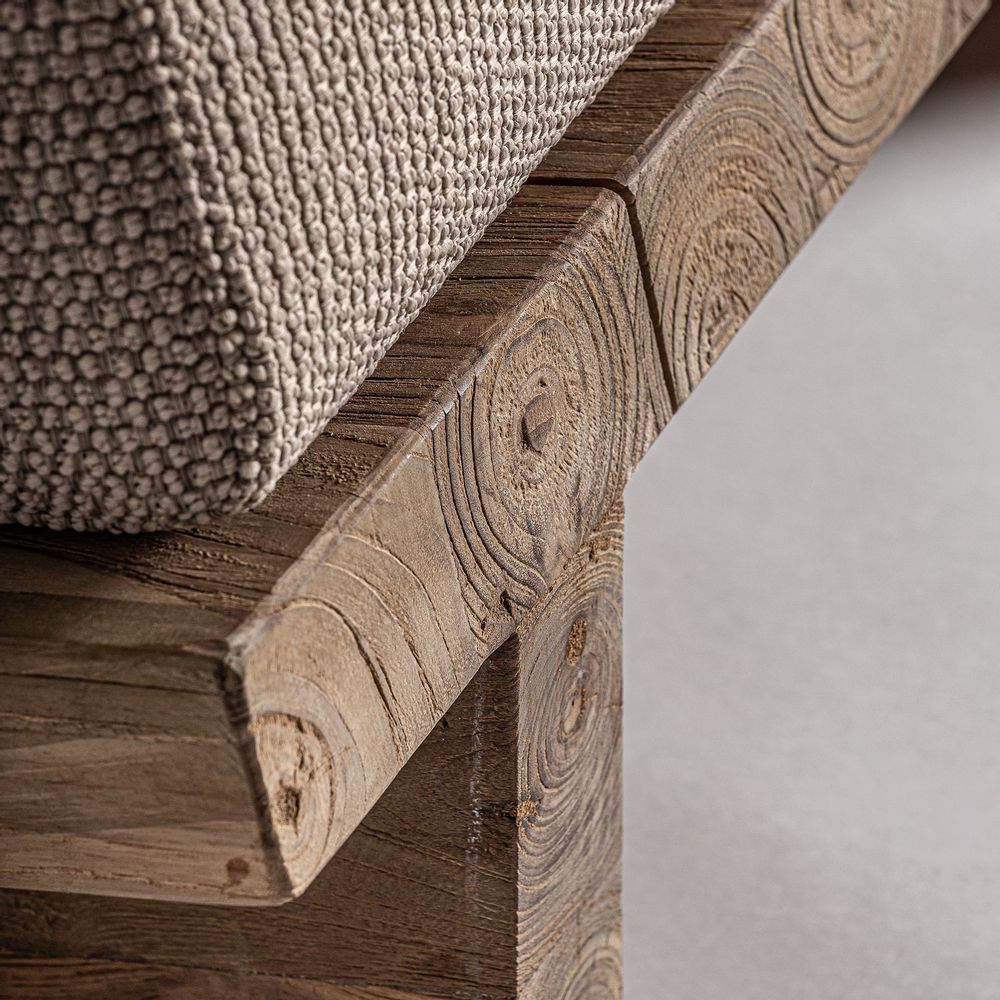 Sofas - Brown railway wooden sofa 265x101x80 cm - VICAL
