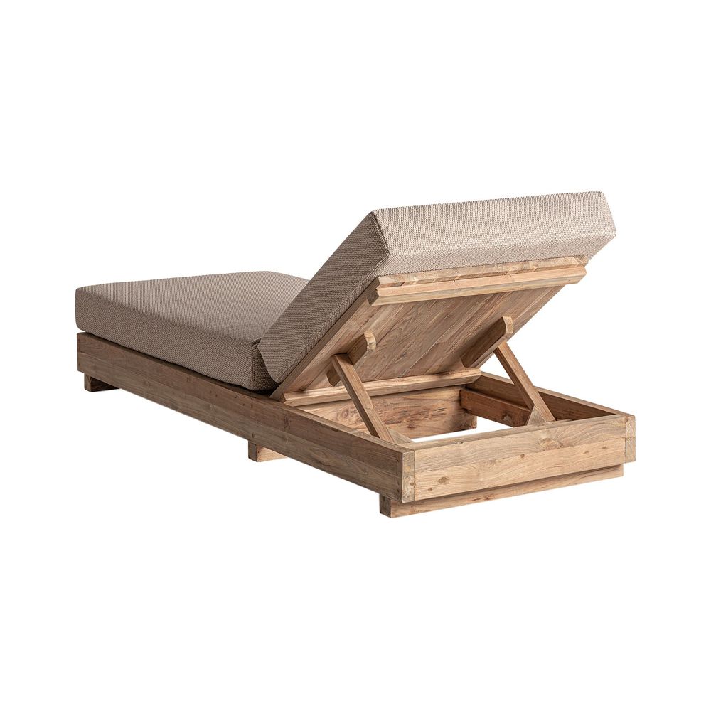 Canapés - Chaise longue en bois de chemin de fer marron 210x80x33 cm - VICAL