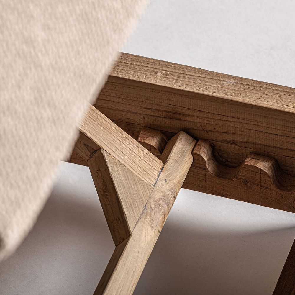 Canapés - Chaise longue en bois de chemin de fer marron 210x80x33 cm - VICAL