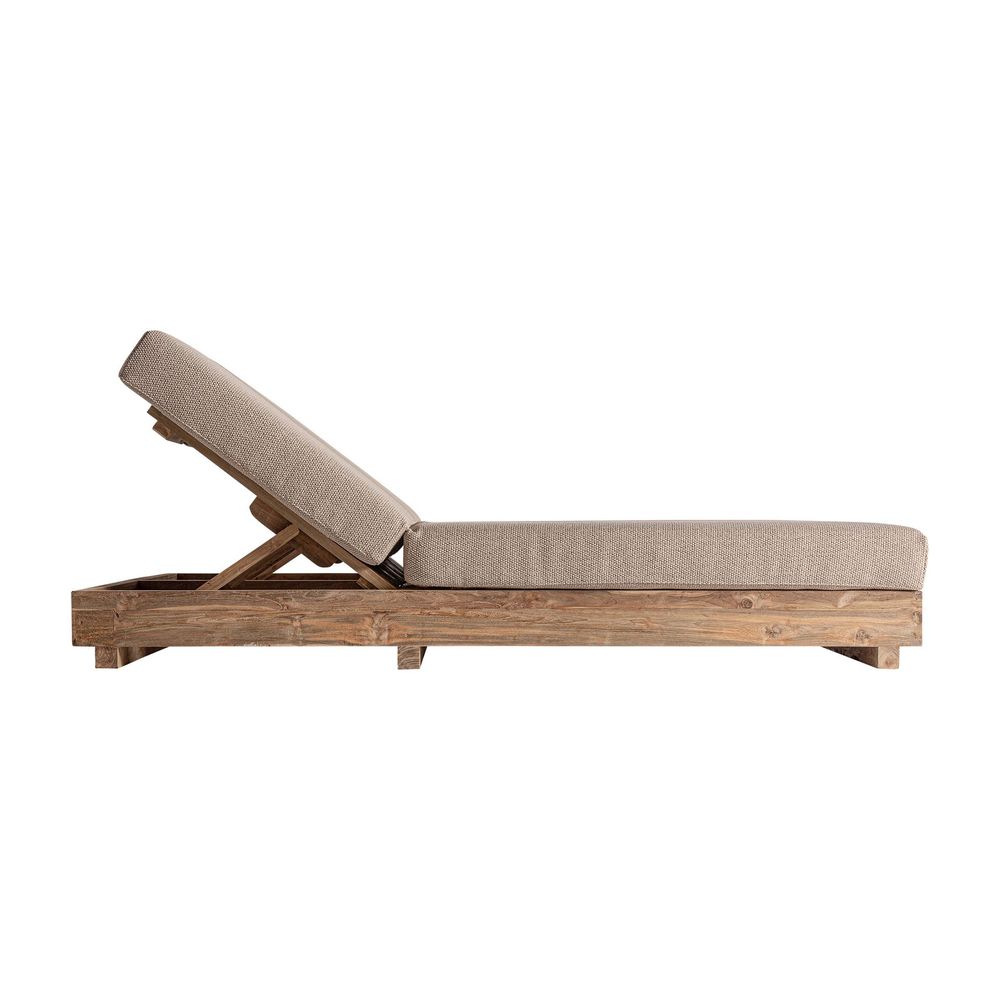 Sofas - Double lounge chair in brown railway wood 210x80x33 cm - VICAL