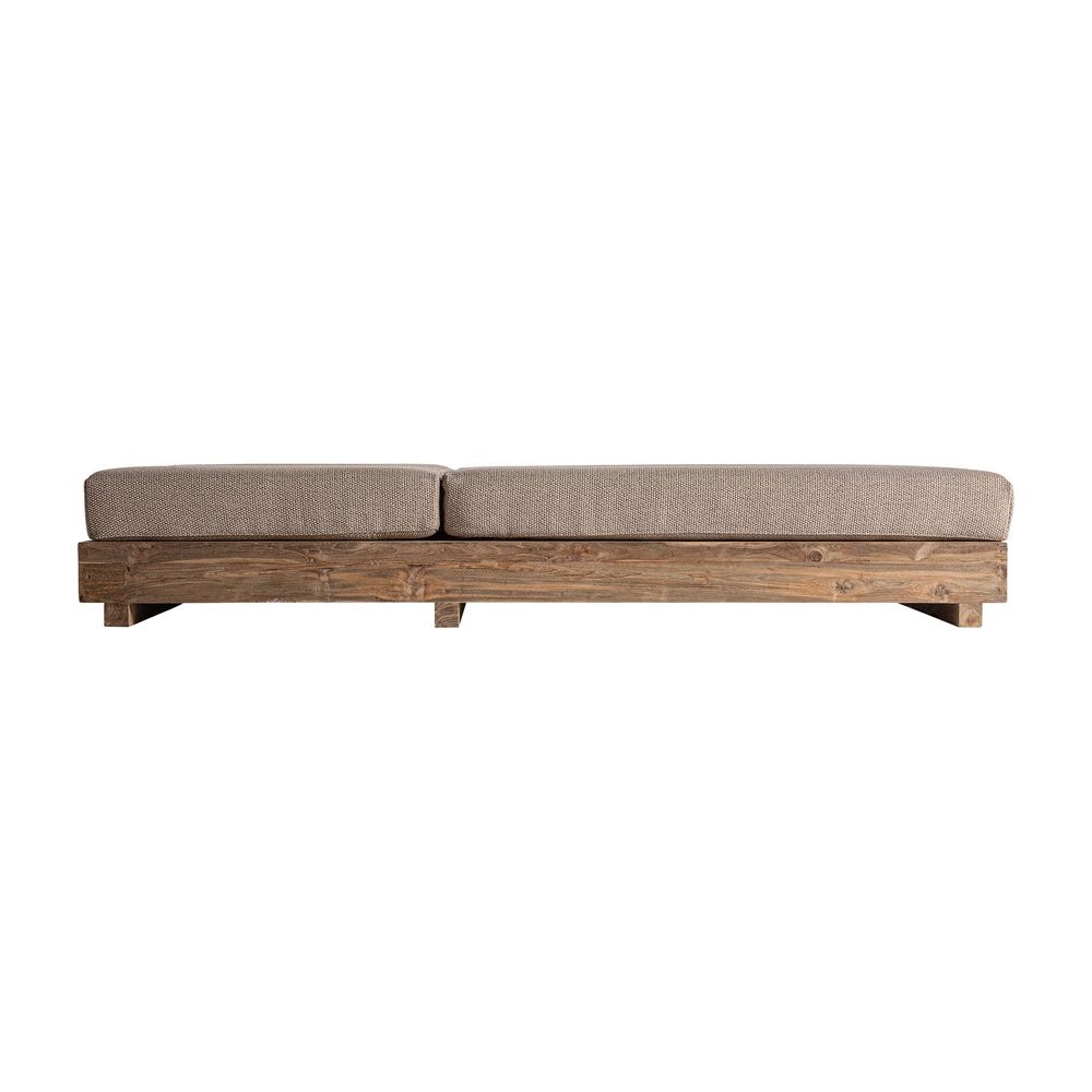 Sofas - Double lounge chair in brown railway wood 210x80x33 cm - VICAL