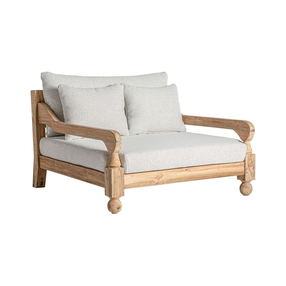Sofas - Brown railway wooden sofa 130x138x92 cm - VICAL