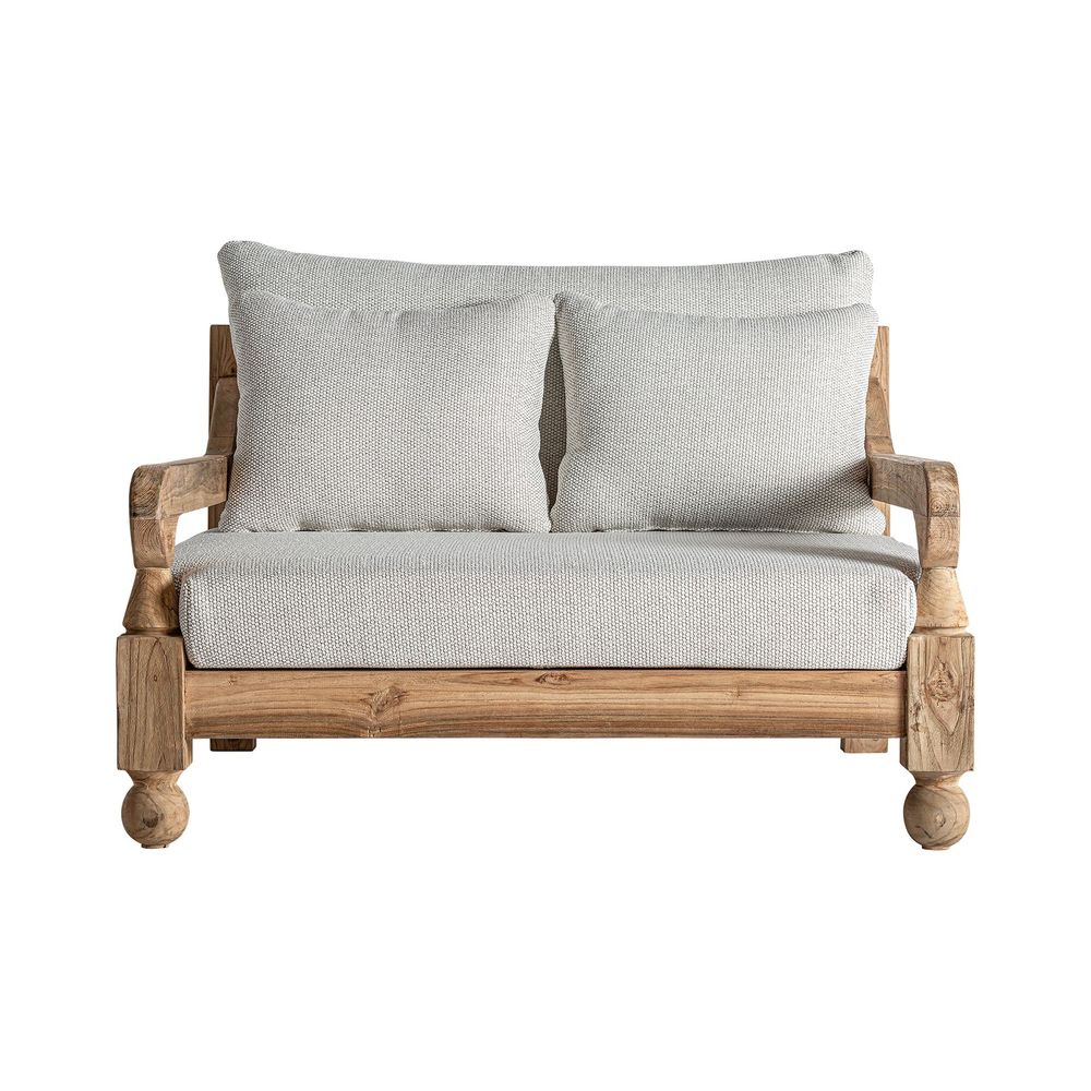 Sofas - Brown railway wooden sofa 130x138x92 cm - VICAL