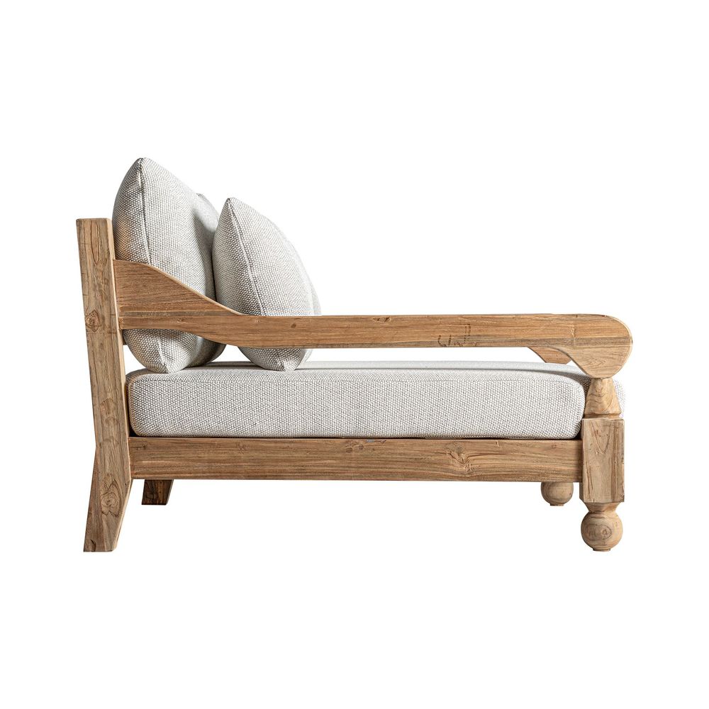 Sofas - Brown railway wooden sofa 130x138x92 cm - VICAL