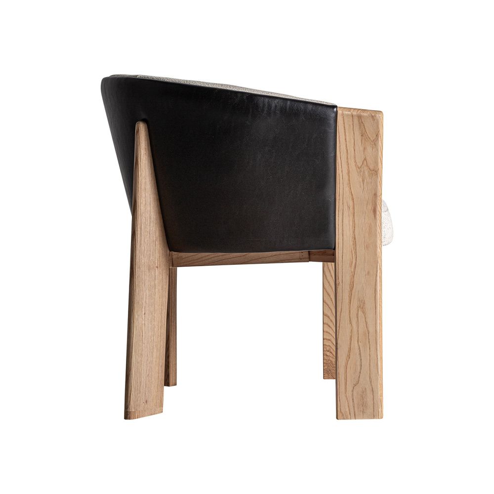 Chairs - Black leather chair 62x60x75 cm - VICAL