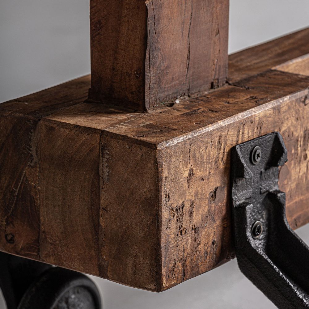 Objets de décoration - Porte-manteau en bois de mangue noir 96x24x186 cm - VICAL