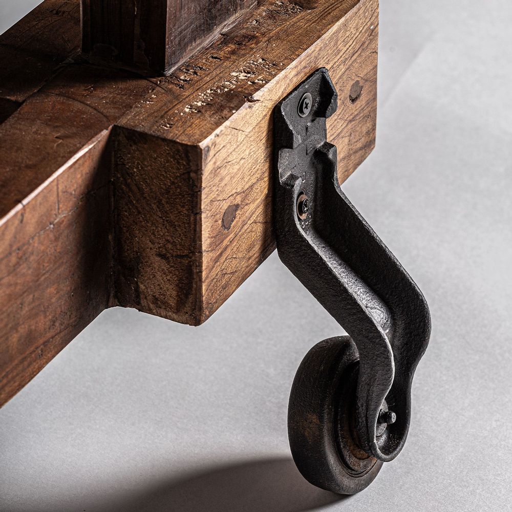 Objets de décoration - Porte-manteau en bois de mangue noir 96x24x186 cm - VICAL