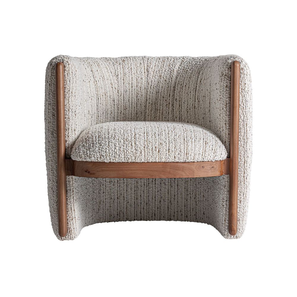 Armchairs - Brown pine wood armchair - VICAL
