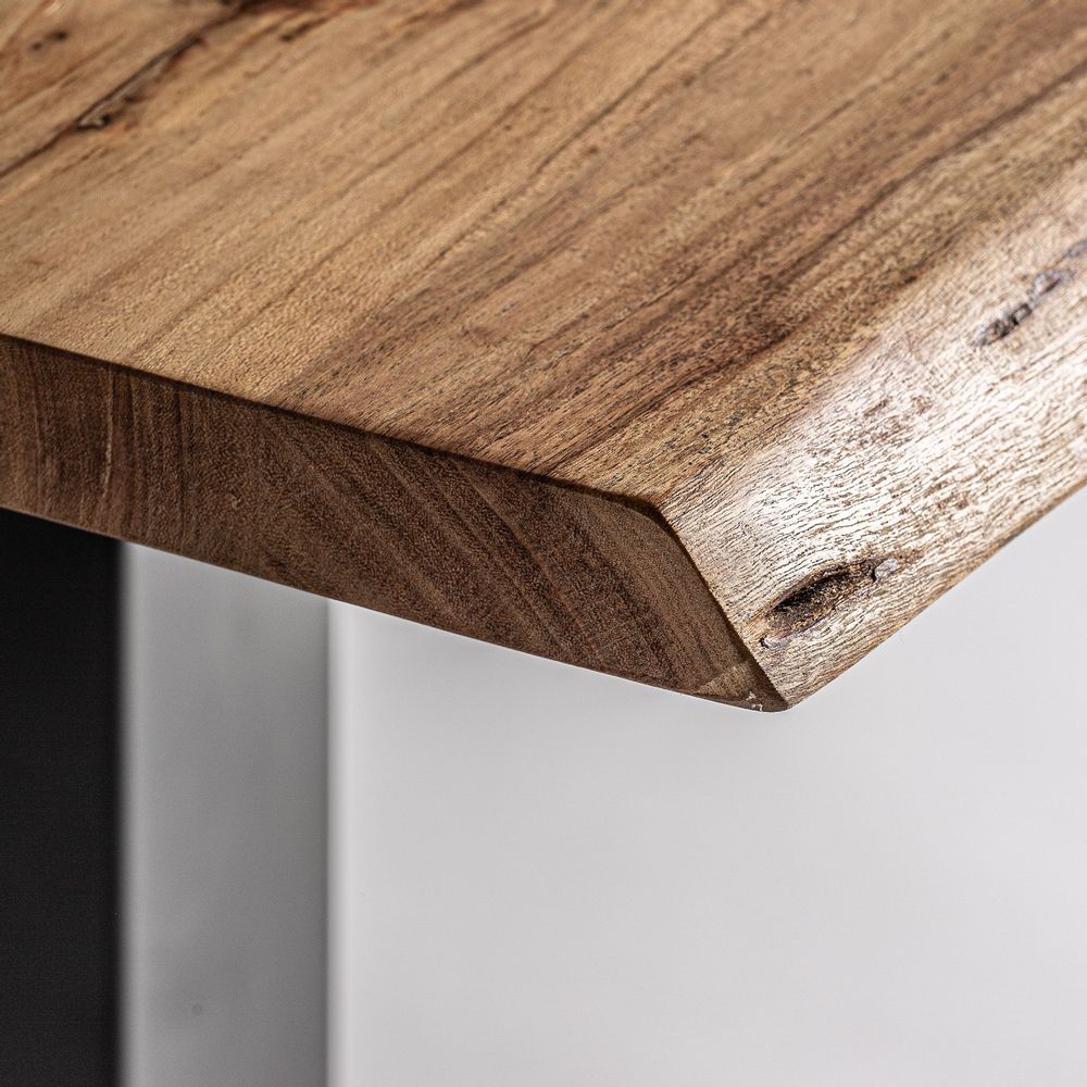 Autres tables - Table de bar en bois d´acacia noir 80x80x78 cm - VICAL
