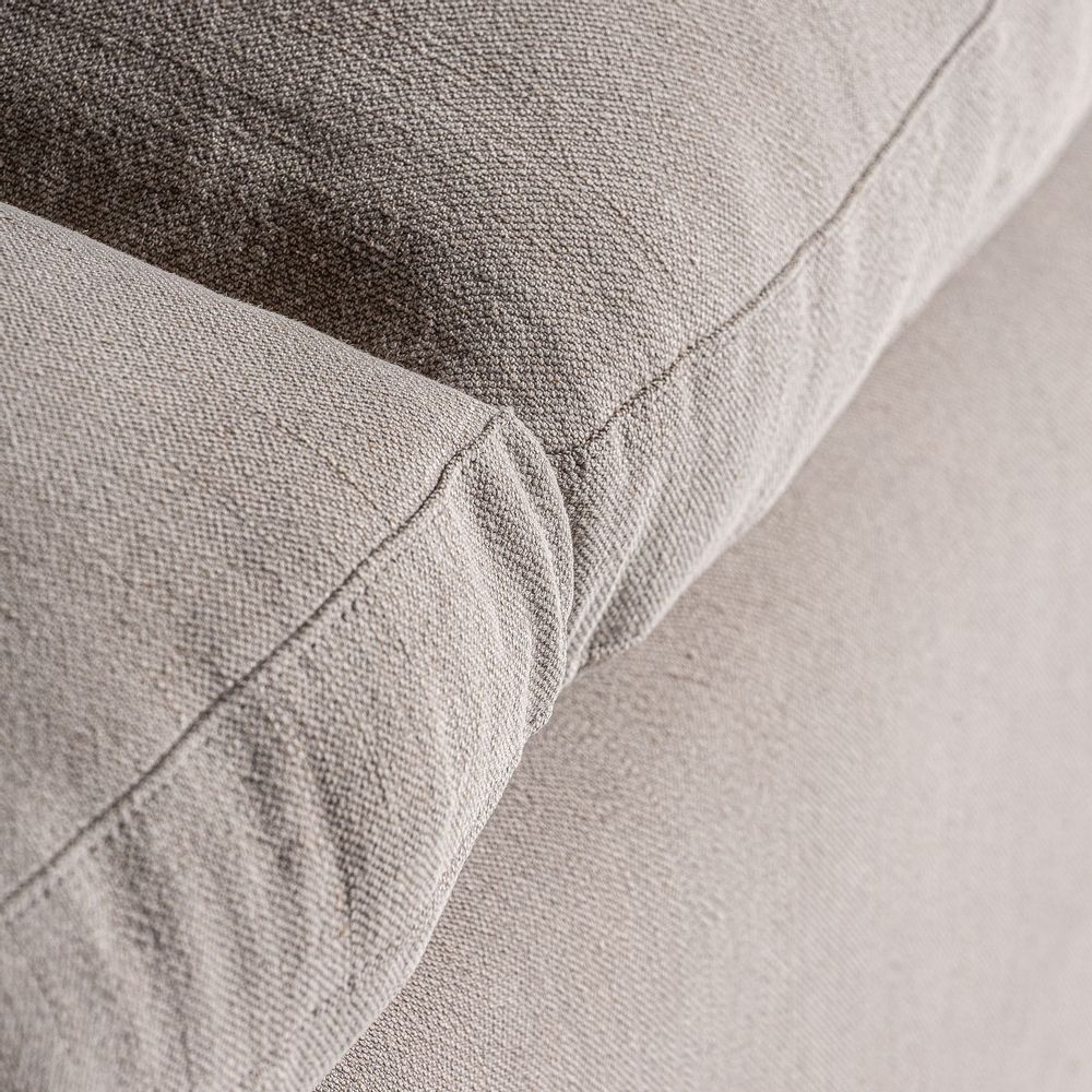 Sofas - Gray linen sofa 210x100x89 cm - VICAL