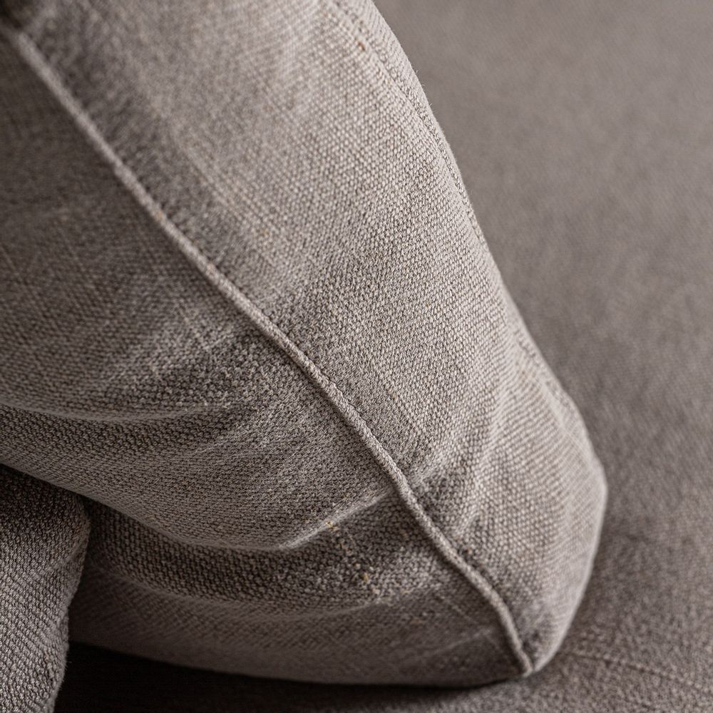 Sofas - Gray linen sofa 210x100x89 cm - VICAL