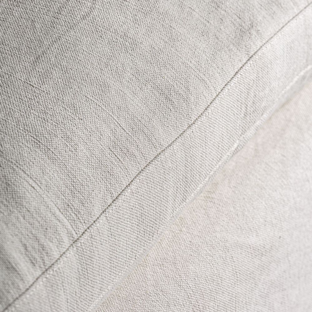 Sofas - Footstool sofa module in white linen 90x90x48 cm - VICAL