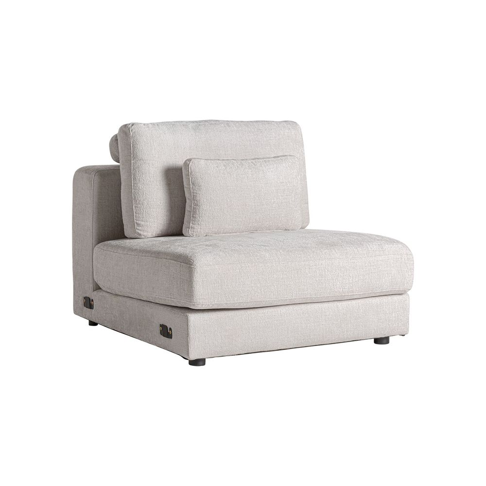 Canapés - Module canapé central en polyester blanc cassé 96x107x84 cm - VICAL