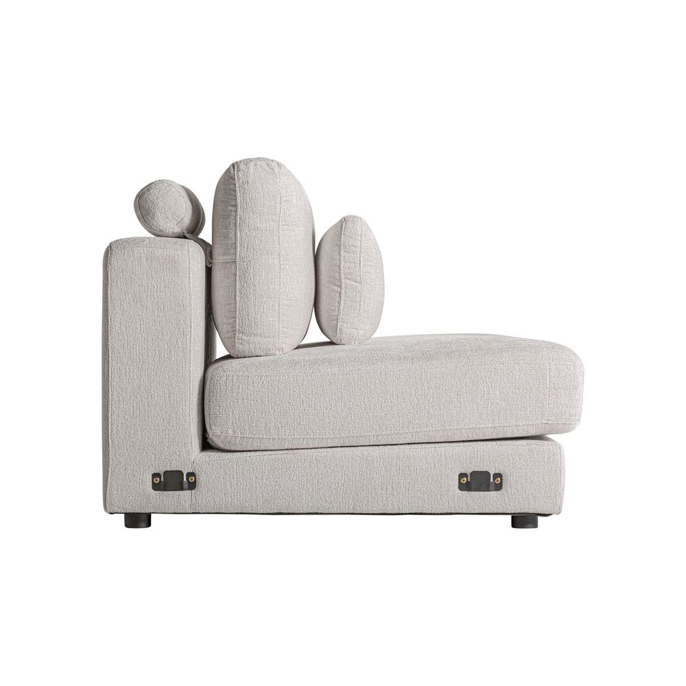 Canapés - Module canapé central en polyester blanc cassé 96x107x84 cm - VICAL