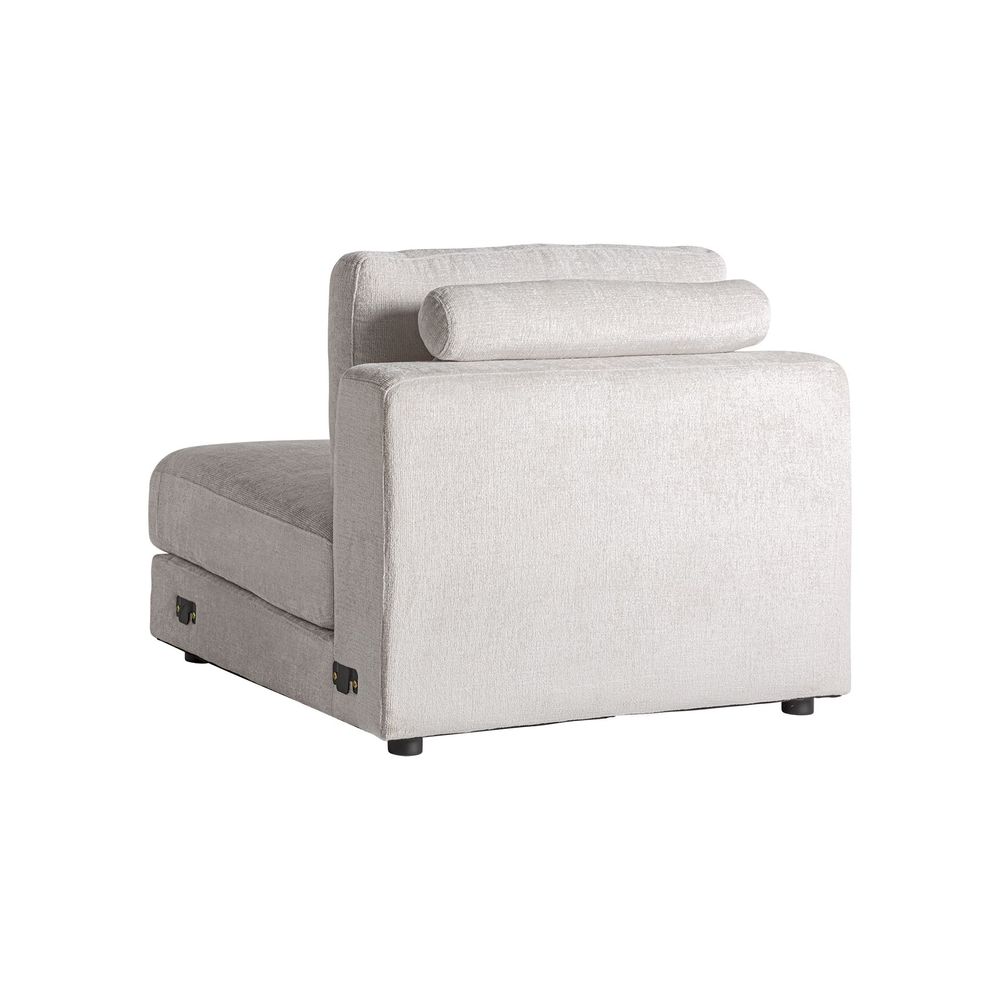 Canapés - Module canapé central en polyester blanc cassé 96x107x84 cm - VICAL