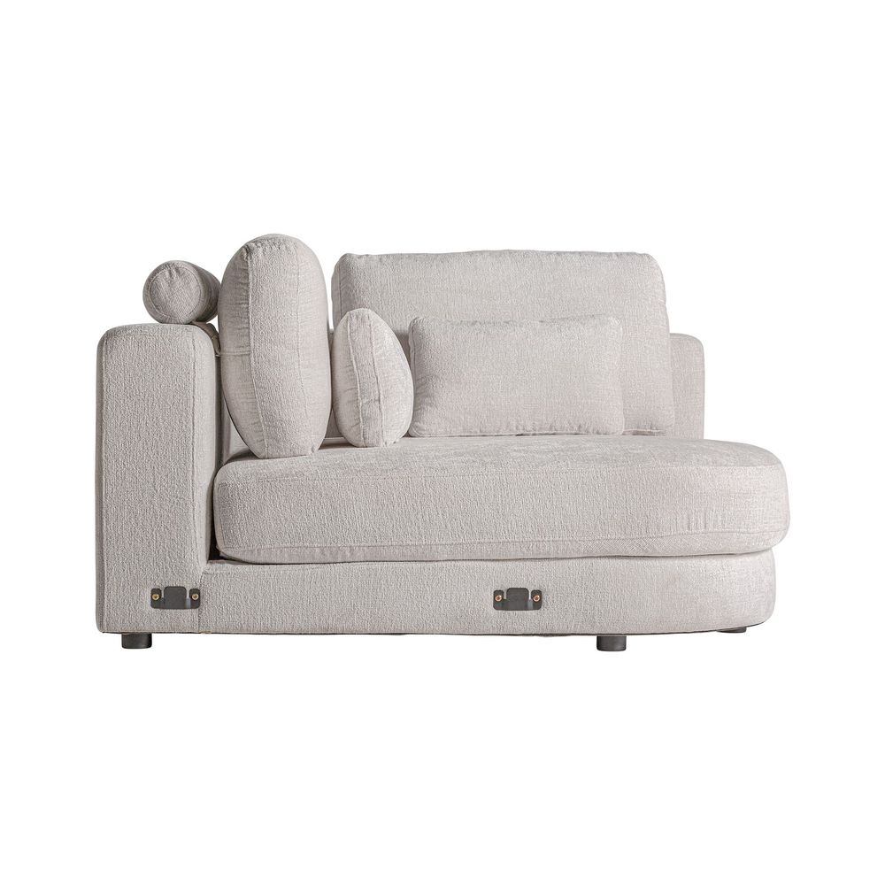 Canapés - D´angle en polyester blanc cassé 140x140x85 cm - VICAL
