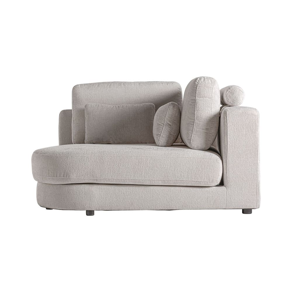 Canapés - D´angle en polyester blanc cassé 140x140x85 cm - VICAL