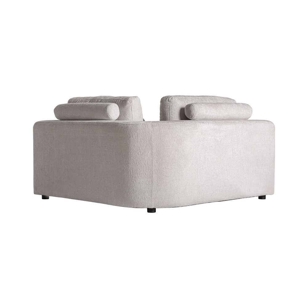 Canapés - D´angle en polyester blanc cassé 140x140x85 cm - VICAL