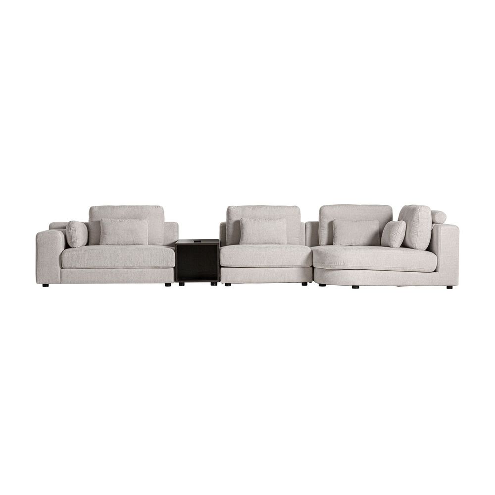 Canapés - D´angle en polyester blanc cassé 140x140x85 cm - VICAL
