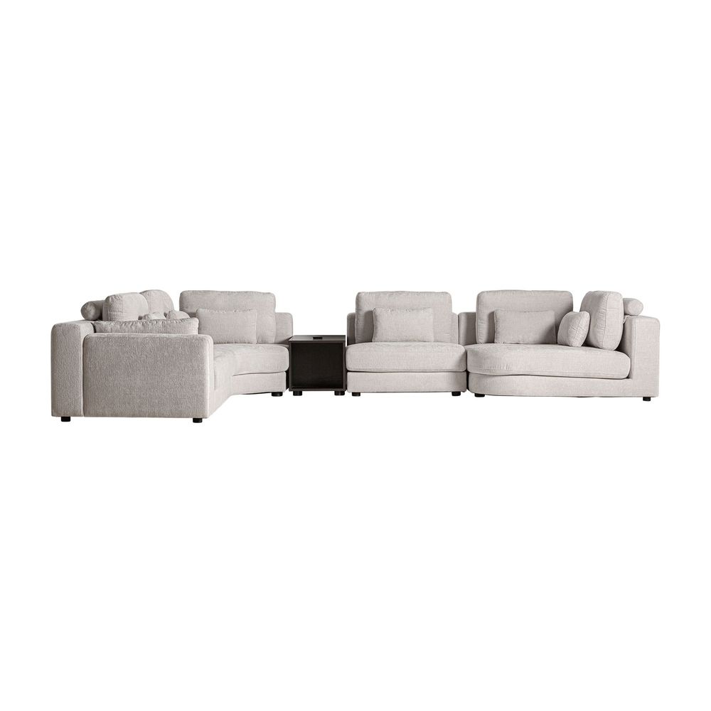 Canapés - D´angle en polyester blanc cassé 140x140x85 cm - VICAL
