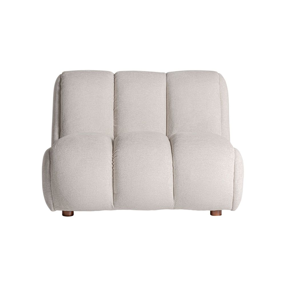 Sofas - Central sofa module in off-white polyester 102x94x76 cm - VICAL