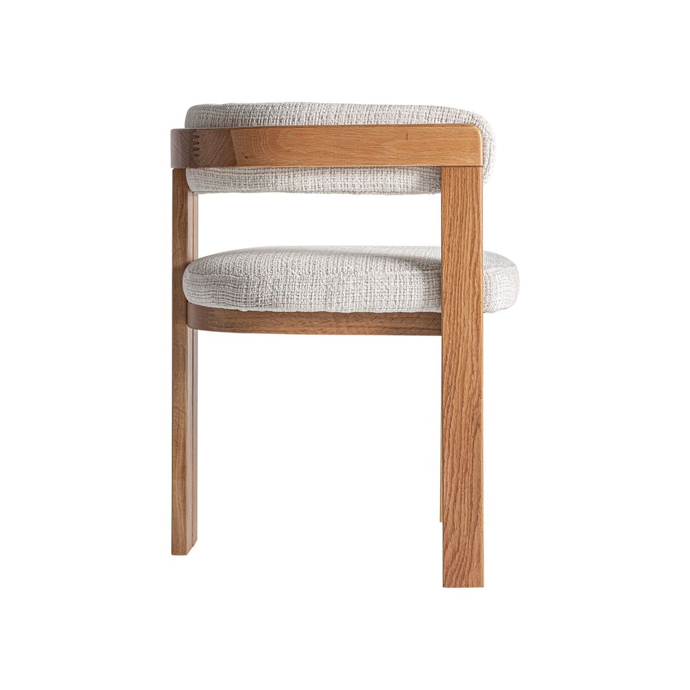 Chairs - Brown oak wood chair 58x55x71 cm - VICAL