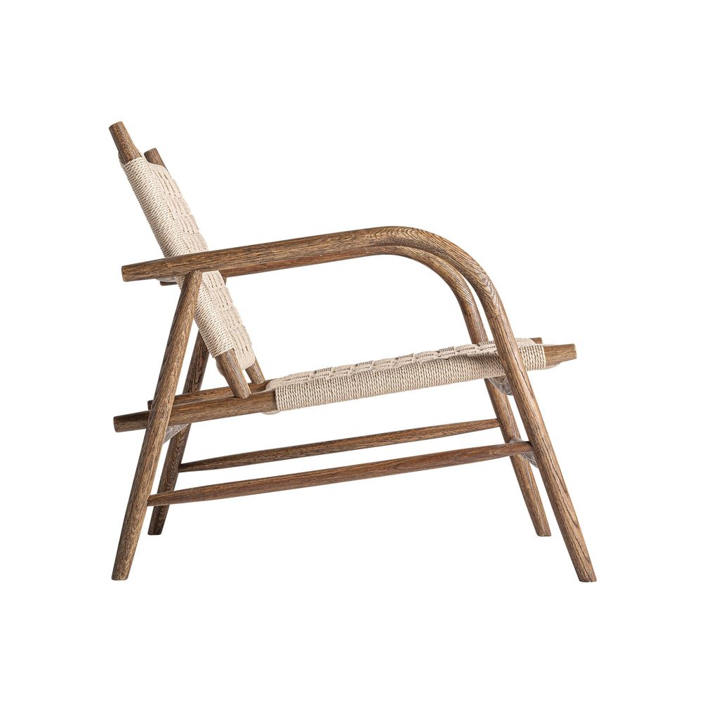 Armchairs - Brown oak wood chair 67x82x80 cm - VICAL