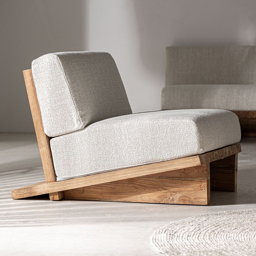 Fauteuils - Fauteuil en bois de chemin de fer marron 90x100x73 cm - VICAL