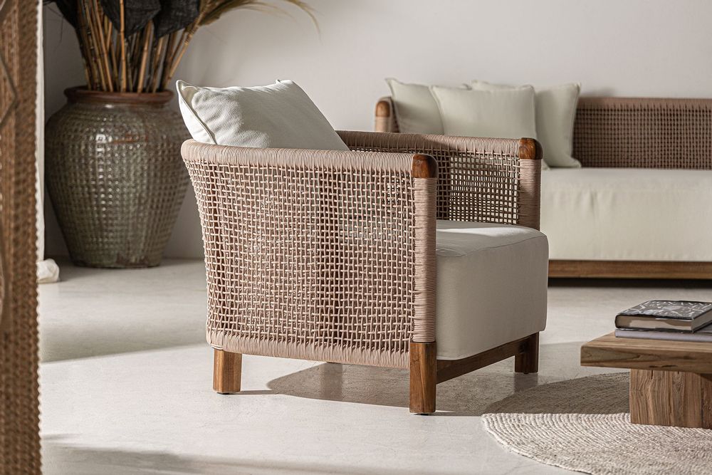 Armchairs - Brown railway wooden armchair 85x88x70 cm - VICAL
