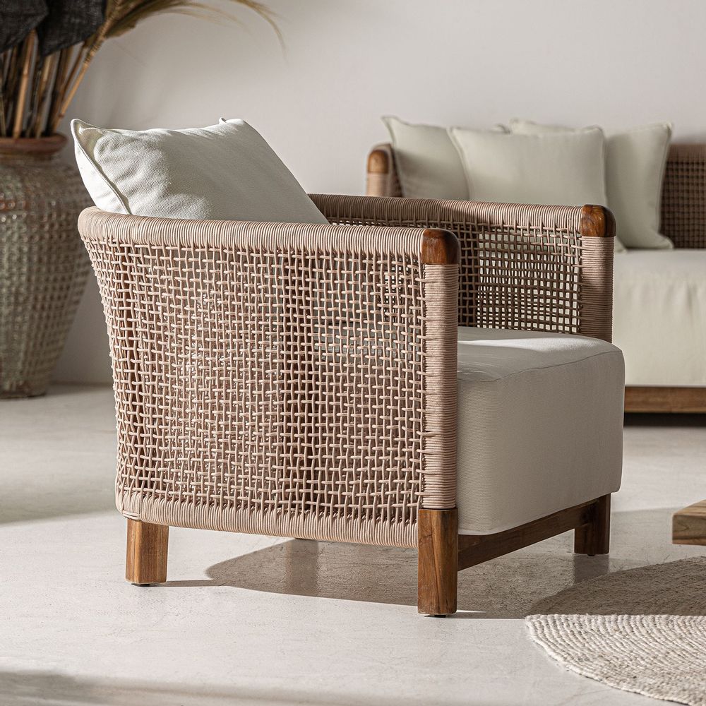 Armchairs - Brown railway wooden armchair 85x88x70 cm - VICAL