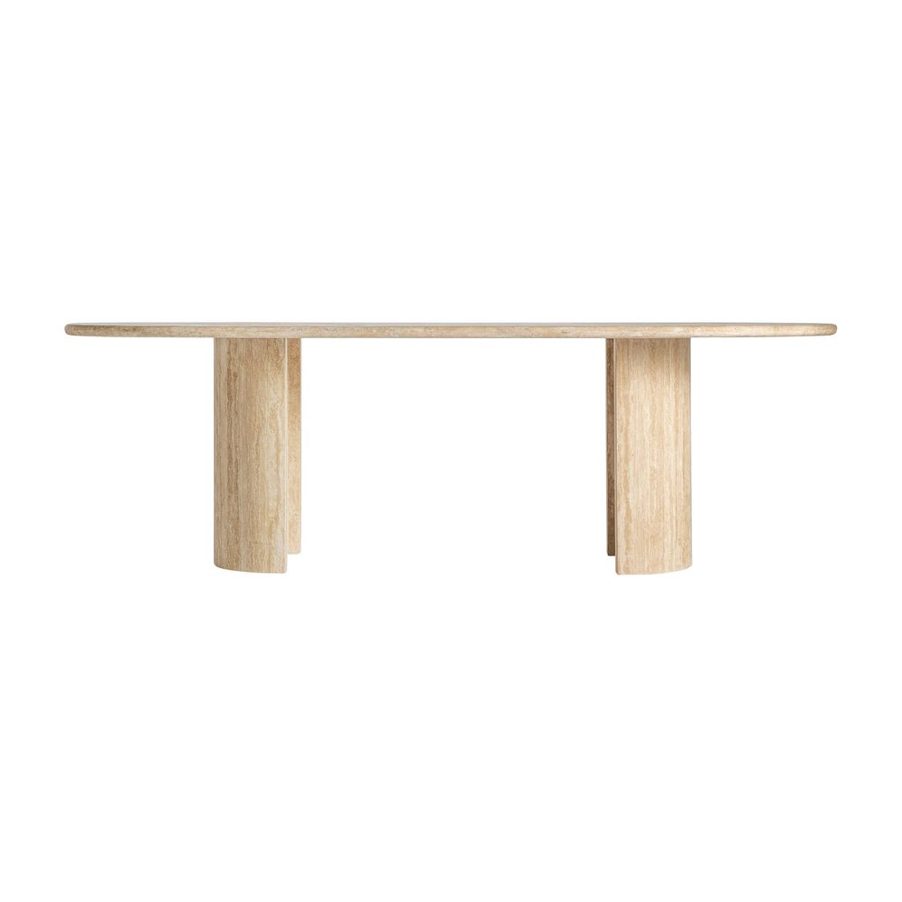 Dining Tables - Light brown travertine living room table 240x100x75 cm - VICAL